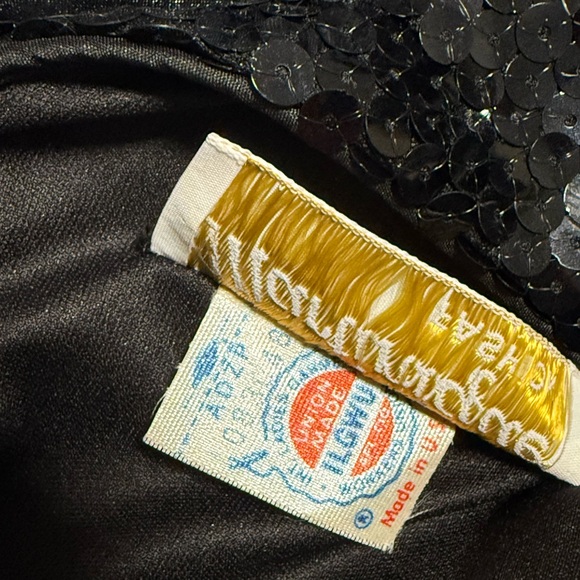 Vintage 80’s Prom Dress Martinique Sequin Tiered Ruffles Party Gown Goth Glam Si - Picture 5 of 5